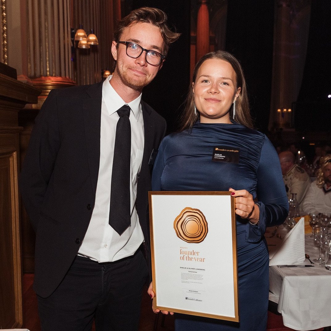 Oliver & Emelie Lundberg, Gotlandschips Gold Winner Young Founder of the Year 2024